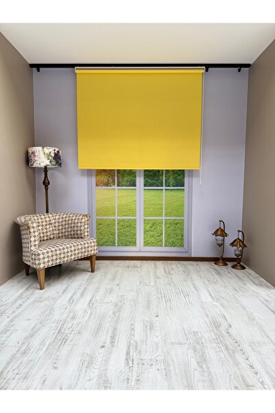 mep mekanik Donatti Stor Perde İthal Mat Polyester Sarı P1680