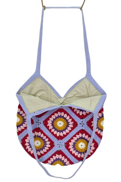 BAGLAN Hand Knitted Motif Patterned Lined Shoulder Bag Bgl-St04724