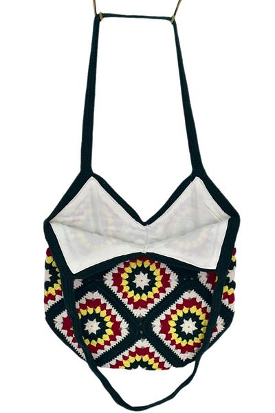 BAGLAN Hand Knitted Motif Patterned Lined Shoulder Bag Bgl-St04724