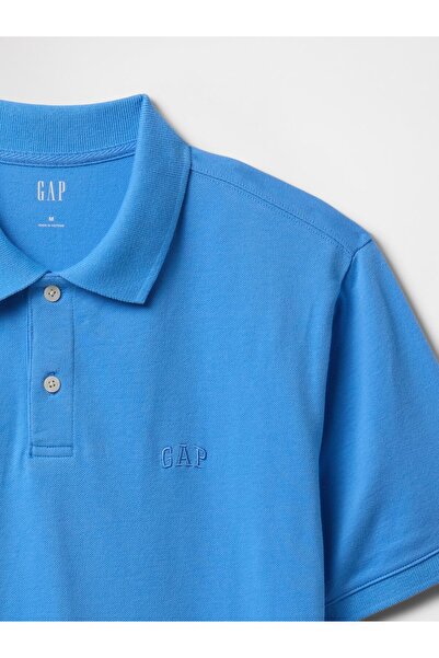 GAP Футболка з логотипом Erkek Mavi Piqué Polo Yaka