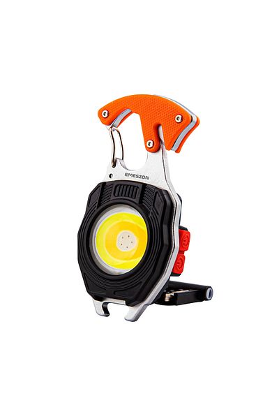 EMESZON COB LED 40W Flashlight, Gadget type EMESZON® CRW5147, 6 Lighting Modes Keychain Survival Kit, orange