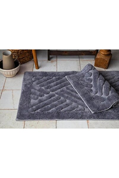 Apricitas HOME 60X100 / 50X60 Bathroom Mat Tiles Anthracite - Mat