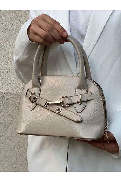 zetus Nerra Model Beige Women's Hand and Shoulder Bag
