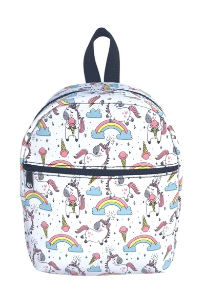 Wallery Bags حقيبة ظهر للأطفال - حقيبة روضة أطفال وحضانة - للاستخدام اليومي للجنسين - منطقة أمامية بسحاب