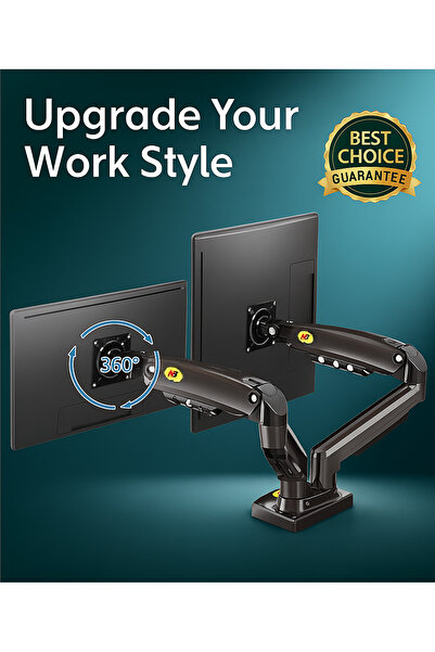 VenaliaStore حامل شاشة Nb G45، مقاس 17-27 بوصة، قابل للدوران 360 درجة، يُوضع ...