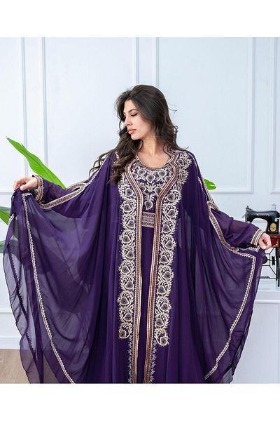 al bent al sharqieh قفطان مغربي مطرز فستان فاخر Women kaftan dress
