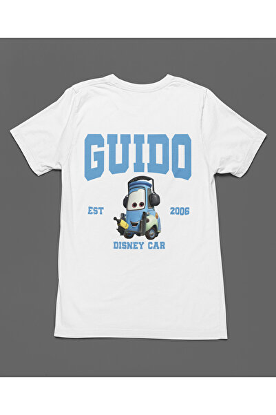 Bumeta Guido Arabalar Cars Şimşek McQeen Unisex Tişört T-Shirt