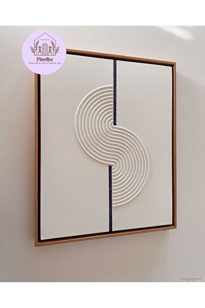 Home Pinvibe Japandi 3D Duvar Panosu | Spiral Desenli Modern Ahşap Tablo – Kr...