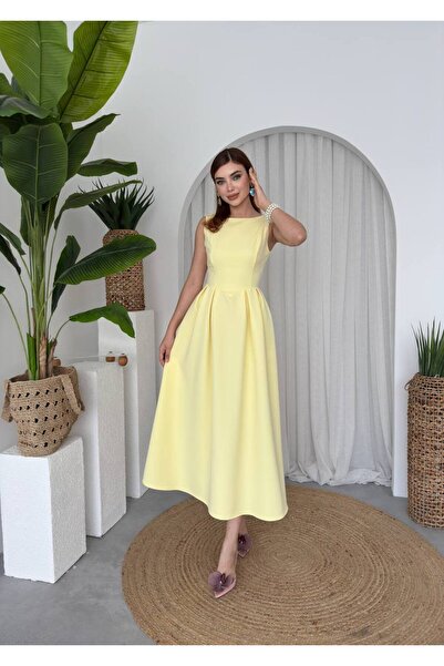 conconmoda Kadın Atlas Uzun Elbise Bea