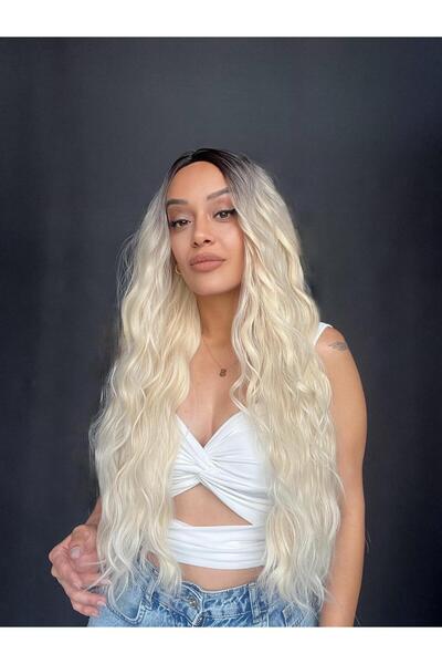 Suzan Peruk Gerçek Saç dokulu Peruk Su dalgası-Üst kısmı Tepesi baş derisi gi...