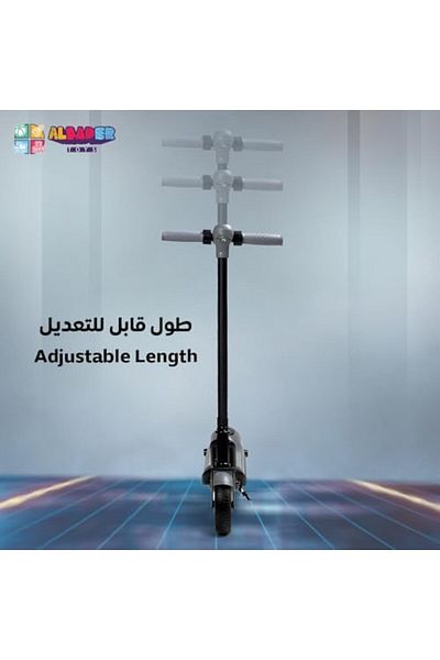 ALBADER سكوتر كهربائي صغير للأطفال مزود بقاعدة مضاءة، قابل للركوب بمحرك 24 فولت وقابل لإعادة الشحن