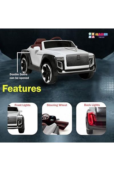 ALBADER Electric Ride On Car Rolls Royce With 4 Motors, Kids Can Sit on Children's Electric Car 12V