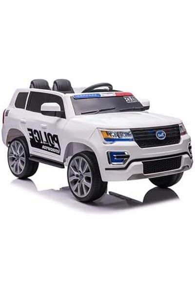 ALBADER Electric Ride On Car Police Ford with 2 Motors, 3 Speeds, Remote Contro, Kids Car