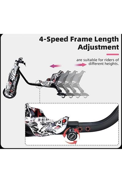 ALBADER Drifting Electric Scooter Large Size 36V Battery, Electric Drift Scooter With Helmet Pad