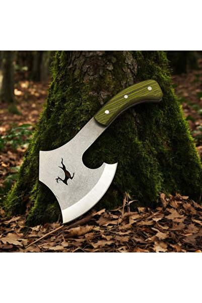 Bıçak Şehri yeşil pelesenk kabze mini kamp baltası