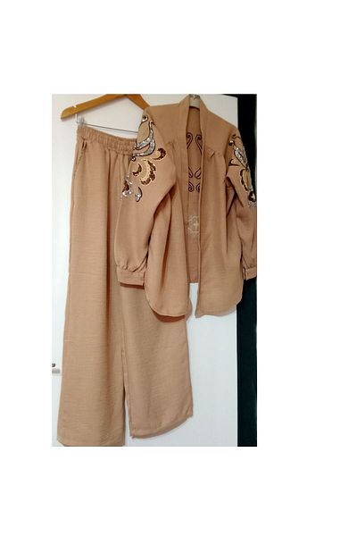 OceanGiyim Women's Suit Summer Double Linen Suit