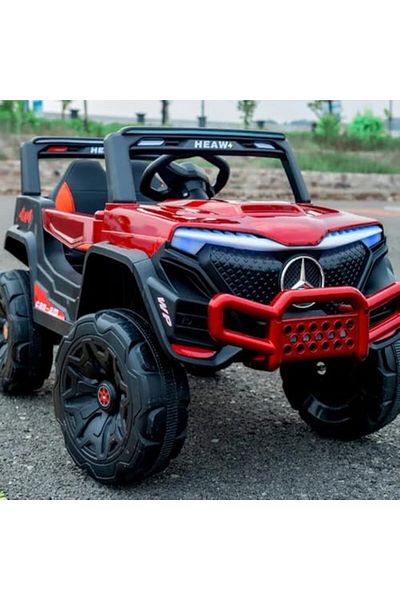 ALBADER Electric Ride On Car Mercedes Jeep With 2 Rear Motors, 12V Battery, Sound, Electric Car