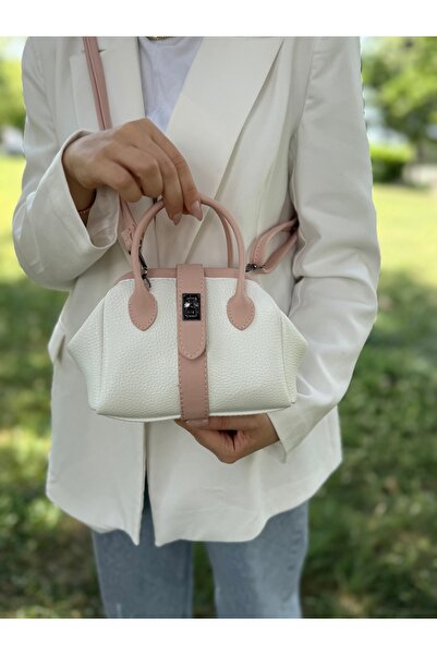 DEV 3 ADAM Nçs White Powder Mini Women's Hand and Shoulder Bag - the Minimal of Elegance (Width: 18~Length: 13)