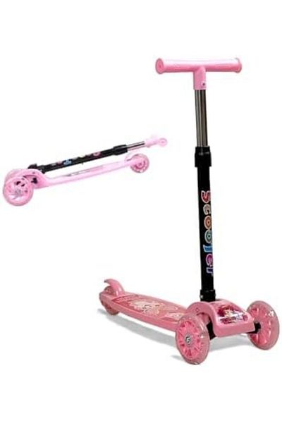 ALBADER Scooter , 3 Wheel Scooter with & Handle & Extra-Wide LED Skate Scooter, Lightweight Scooter