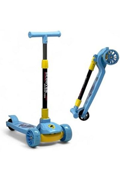 ALBADER Deluxe Mint Scooter, PVC Kick Scooter, Durable Self-Propelled Scooter, Portable Adjustable