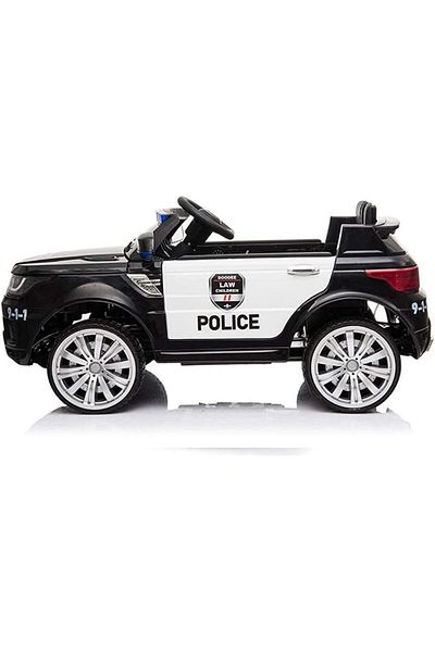 ALBADER Large Electric Police Car 2 Door Battery Operated Remote Control Ride-On Toy For Unisex