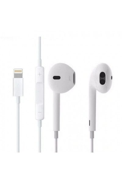 SIKS Căști cu fir ®, mufă Lightning, microfon, control volum, alb