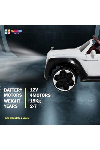 ALBADER سيارة رولز رويس كهربائية مزودة بأربعة محركات، يمكن للأطفال الجلوس عليها بجهد 12 فولت