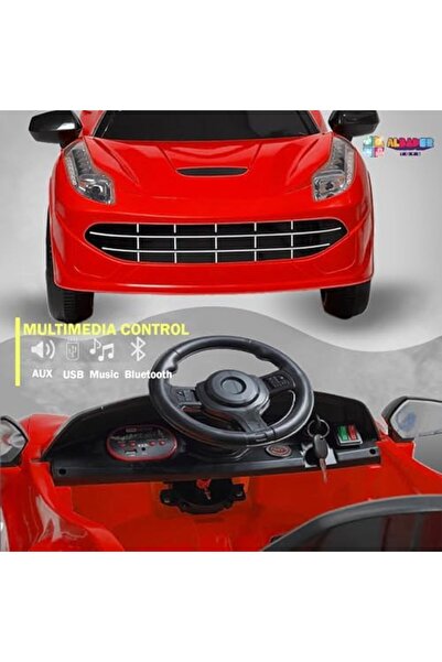 ALBADER سيارة كهربائية للركوب بتصميم فيراري بمحركين وبطارية 12 فولت وجهاز تحكم عن بعد، سيارة كهربائية