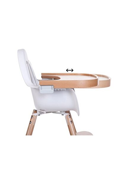 CHILDHOME EVOLU 2 MAMA SANDALYESİ, NATUREL / BEYAZ + NATUREL TEPSİ