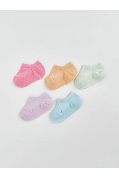 LC Waikiki Lcw Baby Pink Basic Baby Girl Booties Socks 5-Pack