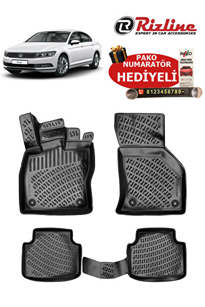 Rizline Volkswagen Passat B8 2015-2023 Havuzlu Paspas