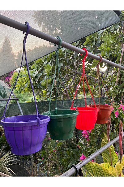 Birtutamrenk Soft Renkler 4lü askılı saksı 2litre