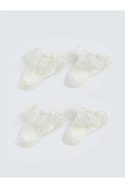 LC Waikiki Lcw Baby White Baby Girl Booties Socks