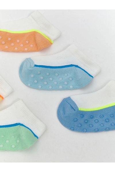 LC Waikiki Lcw Baby Ecru Striped Baby Boy Booties Socks 5 Pcs