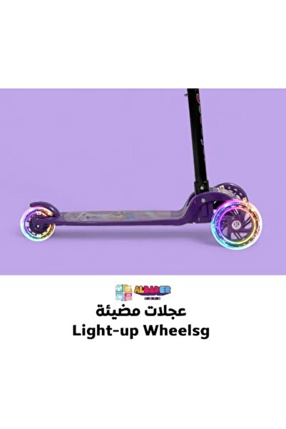 ALBADER Scooter , 3 Wheel Scooter with & Handle & Extra-Wide LED Skate Scooter, Lightweight Scooter