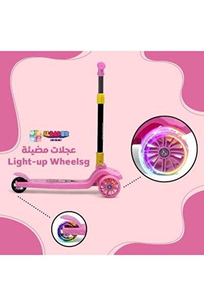 ALBADER Deluxe Mint Scooter, PVC Kick Scooter, Durable Self-Propelled Scooter, Portable Adjustable