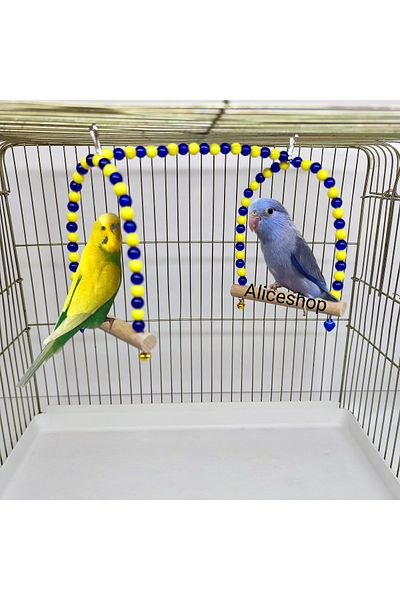 aliceshop 2 Pack Bird Swing Fan Colorful Bird Toy