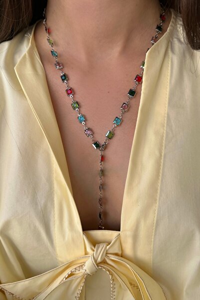 Okko Store Renkli Taşlar Model Y Kolye
