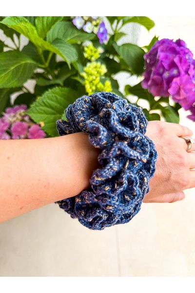 PURPLE'S BİR TUTAM MUTLULUK 100% Handcrafted Cotton Lettuce Rubber Buckle // Scrunchies // Bagel Buckle