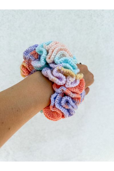 PURPLE'S BİR TUTAM MUTLULUK 100% Handcrafted Soft Colored Lettuce Baby Kids Women's Rubber Buckle // Scrunchies // Bagel Buckle