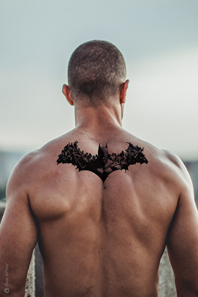 BP Tattoo Batman Dövmesi Sırt Göğüs Boyun Dövmesi Tattoo