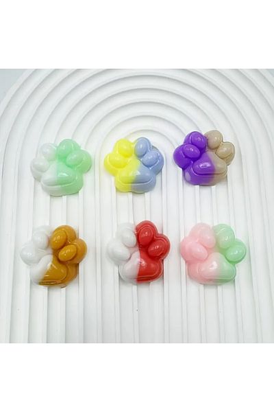 Umut 5Pcs Mini Cat Paw - Squishy to Snap Sukushi - Squishy Paw - Fabulous Feeling Paw -3 cm Stress Toy