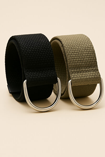 Çantachım Cloth Belt Set of 2 Sports Ring Buckle Tactical