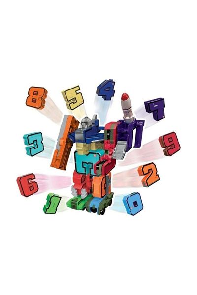 storeks Transformable Numbers Toy 1Pc Robot Figure