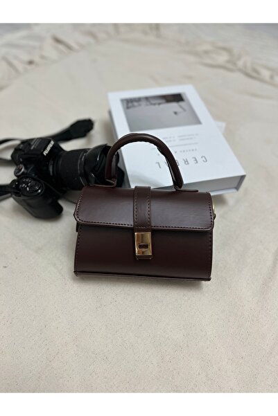 ÇANTA Vesara Mini Elegant – Kahverengi El & Omuz Çantası
