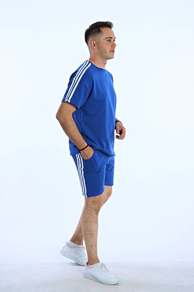 TMB 3 Stripe Shorts Suit Saks Blue