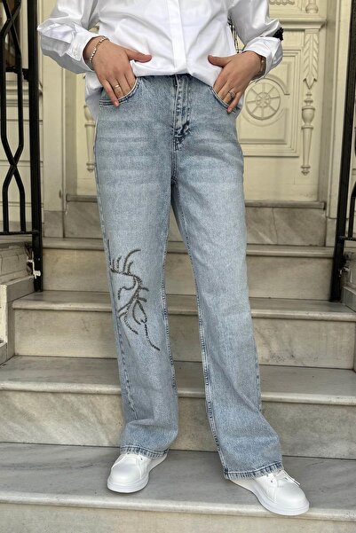 Venöve Pantaloni Emily 25SSPNT0020 Albastru