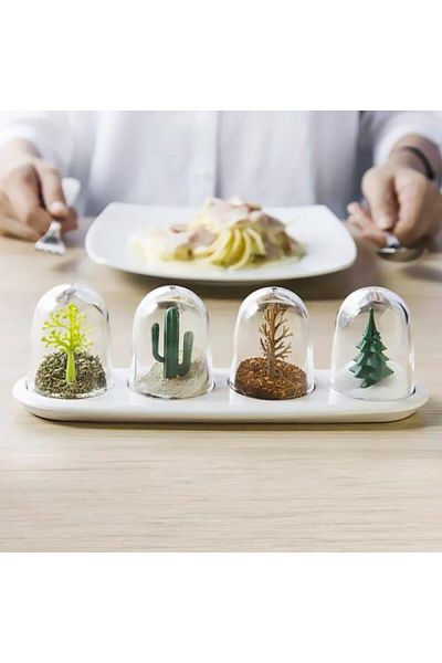Alp in Alpes Four Seasons Spice Bowl Set of 4 Salt Shakers