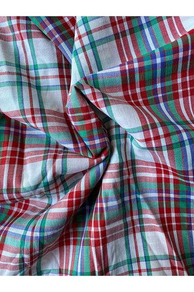 Mons Plaid Piece Fabric (Width 140 cm / Length 1 Meter)