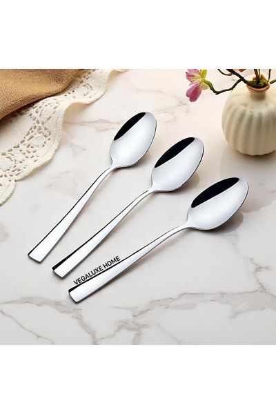 FMS Dessert Spoon Set of 6 Stainless Steel S